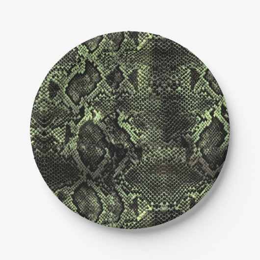 Green Snake print Papieren Bordje (Voorkant)