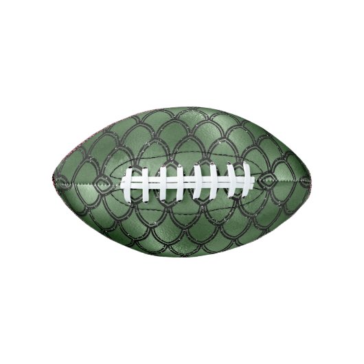 Green Snake Serpent Reptile Pattern American Football (Voorkant)