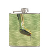 Green Snake Skin-effect Reptile-lover Heupfles (Voorkant)