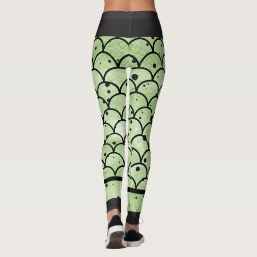 Green Snakeskin Leggings (Achterkant)