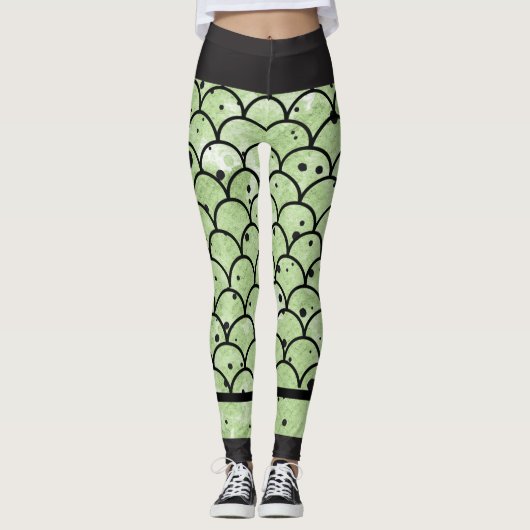 Green Snakeskin Leggings (Voorkant)