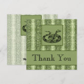 Green Snakeskin Professional Business Bedankkaart (Voorkant / Achterkant)