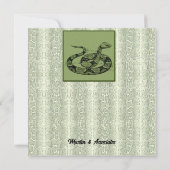 Green Snakeskin Professional Business Bedankkaart (Achterkant)
