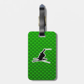 Green Snow Skiing Bagagelabel (Achterkant verticaal)