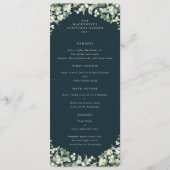 Green Snowberry Christmas Dinner Flat 4 Course Menu (Voorkant)