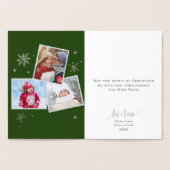 Green Snowflake | 3 Kaart voor de Folie met kerstm (Binnen)