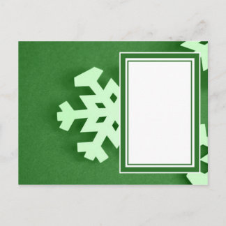 Green Snowflake Briefkaart