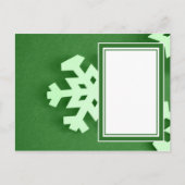 Green Snowflake Briefkaart (Voorkant)