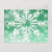 Green Snowflake Briefkaart (Voorkant)