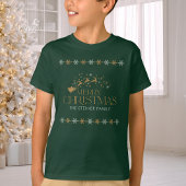 Green Snowflake Christmas Kids Shirt