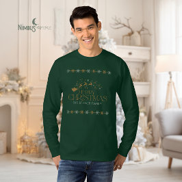 Green Snowflake Christmas Mens Shirt