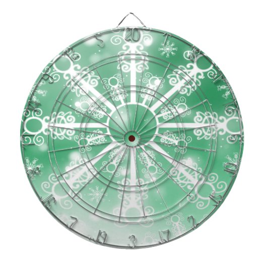 Green Snowflake Dartbord (Voorkant)