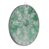 Green Snowflake Dartbord (Voorkant Links)