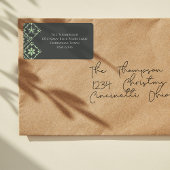 Green Snowflake familie retouradres Etiket