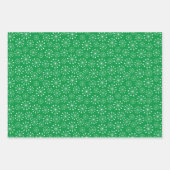 Green Snowflake Inpakpapier Vel (Voorkant)