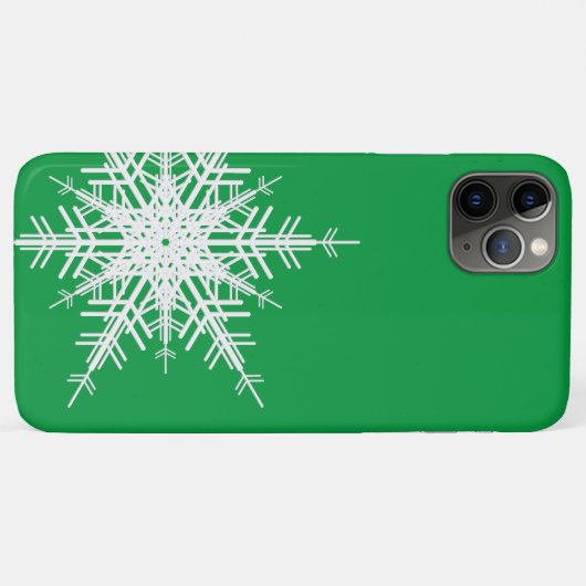 Green Snowflake iPhone Case (Achterkant (horizontaal))