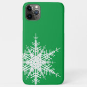 Green Snowflake iPhone Case (Achterkant)