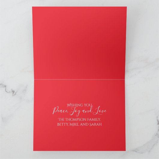 Green Snowflake kerstfoto 1 foto Kaart (Binnen)