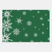 Green Snowflake kerstinpakpapier Inpakpapier Vel (Voorkant 3)
