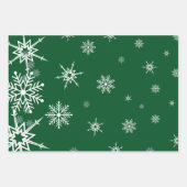 Green Snowflake kerstinpakpapier Inpakpapier Vel (Voorkant 2)