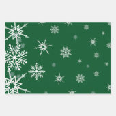 Green Snowflake kerstinpakpapier Inpakpapier Vel (Voorkant)