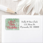 Green Snowflake - kerstlabel Etiket (Insitu)