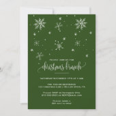 Green Snowflake Kerstmis Brunch Kaart (Voorkant)