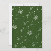 Green Snowflake Kerstmis Brunch Kaart (Achterkant)
