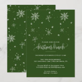 Green Snowflake Kerstmis Brunch Kaart (Voorkant / Achterkant)