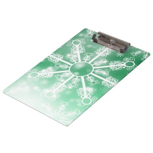 Green Snowflake Klembord (Gekanteld)