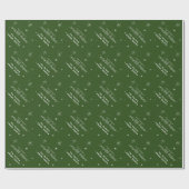 Green Snowflake "Merry Little Kerstmis" Cadeaupapier (Vlak)