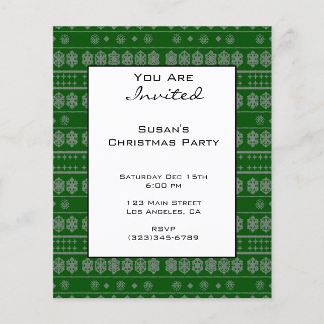 Green Snowflake Pattern (Voorkant)