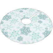 Green Snowflake Pattern Kerstboom Rok (Gekanteld)