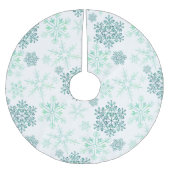 Green Snowflake Pattern Kerstboom Rok (Voorkant)