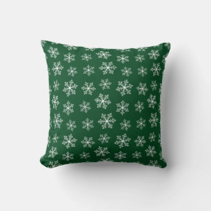 Green Snowflake Pillow Kussen