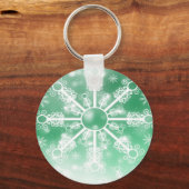 Green Snowflake Sleutelhanger (Voorkant)