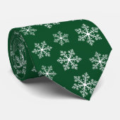 Green Snowflake Stropdas (Opgerold)
