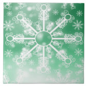 Green Snowflake Tegeltje (Voorkant)