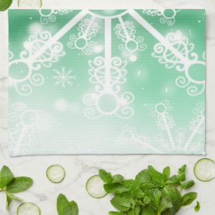 Green Snowflake Theedoek