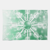 Green Snowflake Theedoek (Horizontaal)