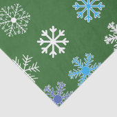 Green Snowflake Tissuepapier (Detail)