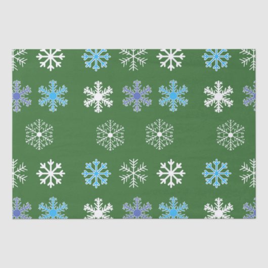 Green Snowflake Tissuepapier (Voorkant)