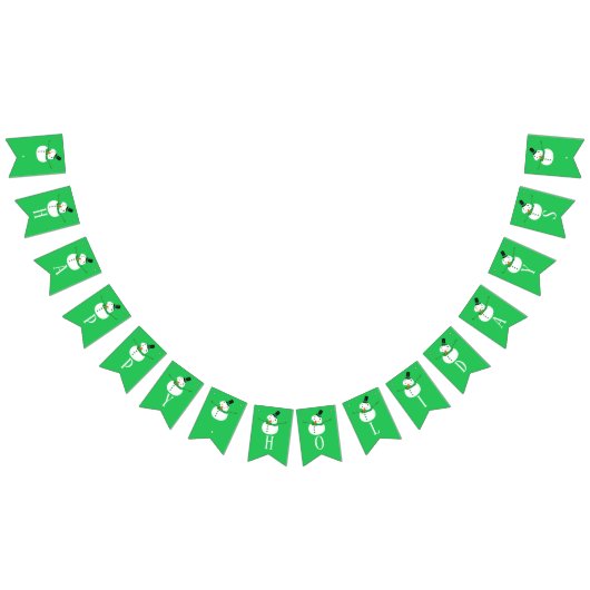 Green Snowman Prettige feestdagen Vlaggetjes (Alle)