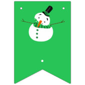 Green Snowman Prettige feestdagen Vlaggetjes (Eerste vlag)