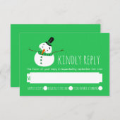 Green Snowman RSVP (Voorkant / Achterkant)