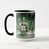 Green Snowman Snowflakes Holiday Mug Mok (Links)