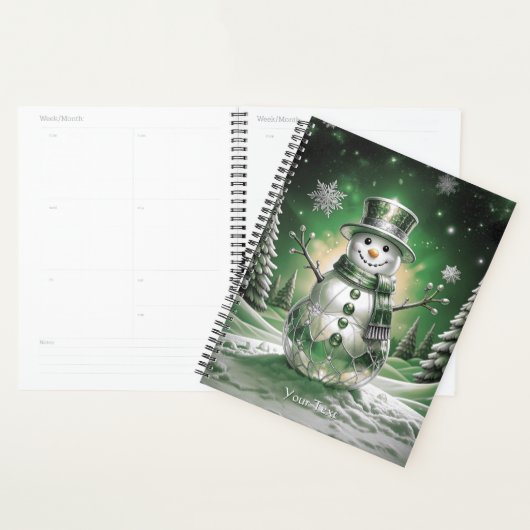 Green Snowman Snowflakes Holiday Planner (Display)