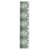 Green Snowman Snowflakes Holiday Table Runner Medium Tafelloper (Voorkant)