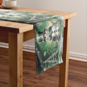 Green Snowman Snowflakes Holiday Table Runner Medium Tafelloper (Voorbeeld)
