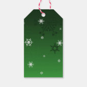 Green Snowman Winter Scenery kerstcadeau Label Cadeaulabel (Achterkant)